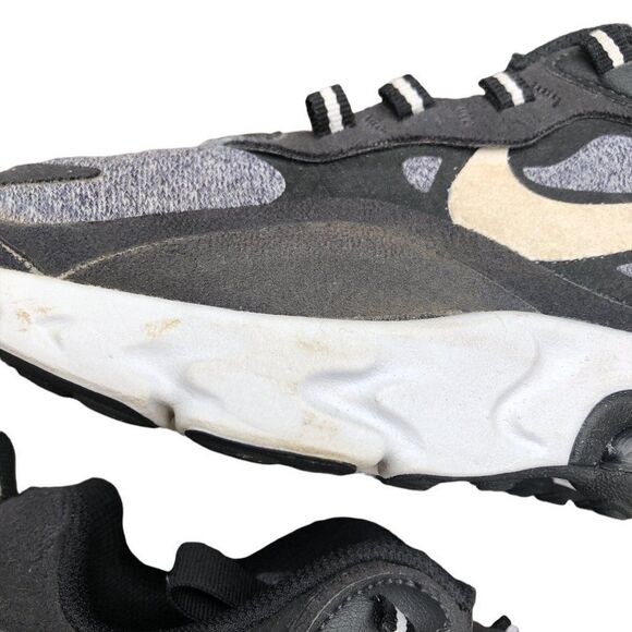 NIKE Air Max 270 React Black Vast Grey Size 4 - Picture 8 of 16